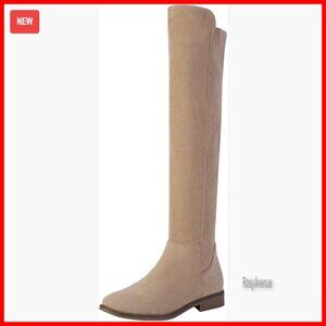 Stretch Suede Over The Knee Boots Low Heel Flat Thigh High Women's Boots